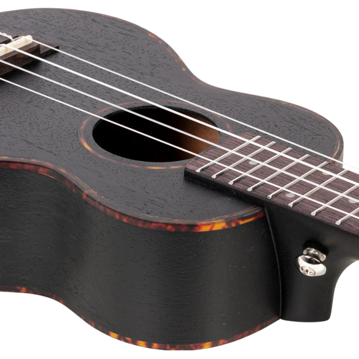 Ukulele Sopranowe czarne z mahoniu Cascha Premium HH 2262 zestaw