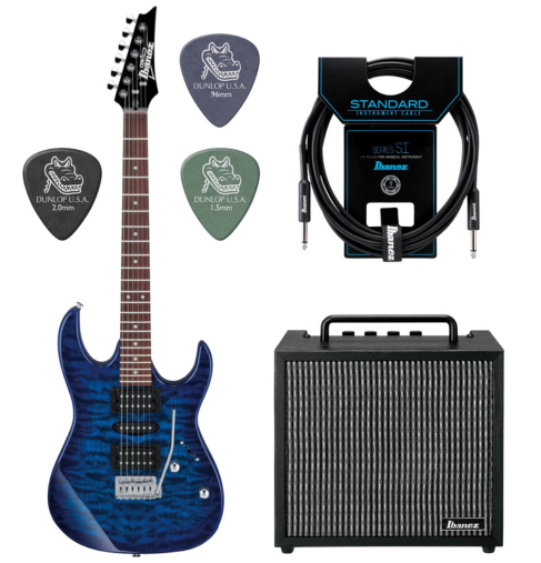 Zestaw Gitara elektryczna Ibanez GRX70QA-TBB z combo