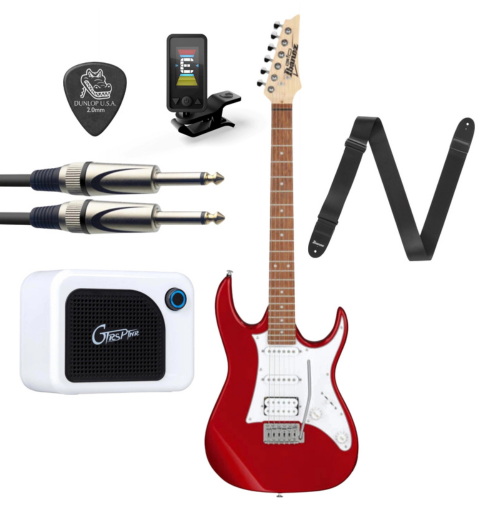 Gitara elektryczna Ibanez superstrat GRX40-CA z mini wzmacniaczem Mooer