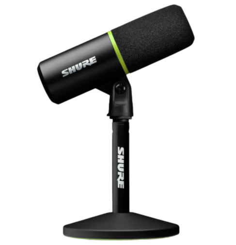 Mikrofon dla graczy Shure MV6 USB-C ze statywem stołowym