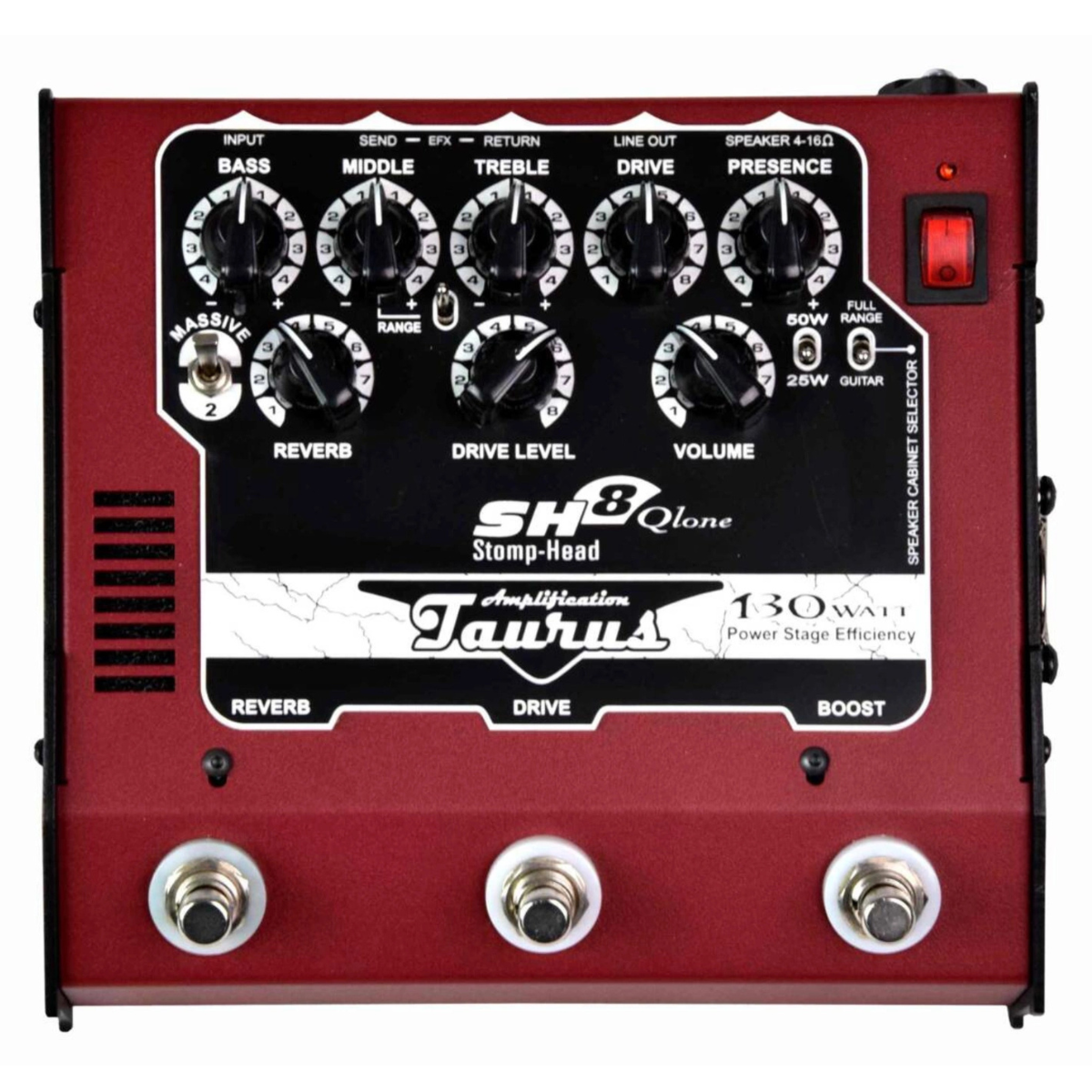 Wzmacniacz gitarowy 130W Stomp-Head 8.Qlone Taurus 130W