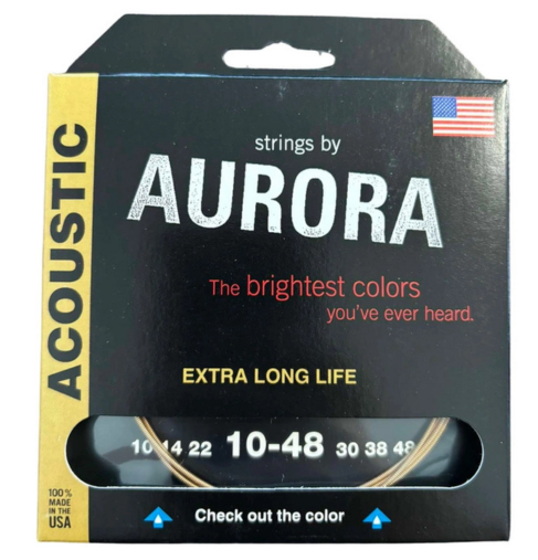 Struny do gitary akustycznej Aurora Premium Clearcoat 10-48