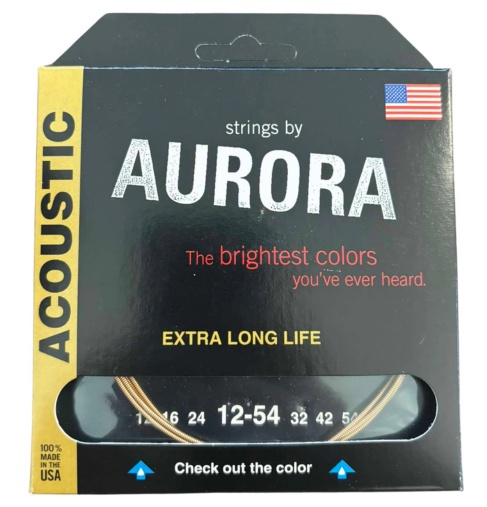 Struny do gitary akustycznej Aurora Premium Clearcoat 12-54
