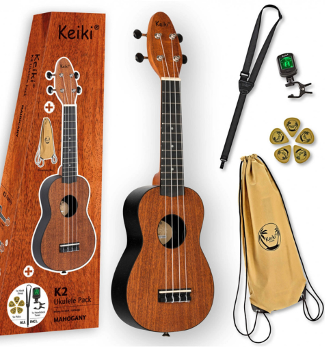 Zestaw ukulele sopranowe Ortega K2-MAH