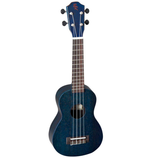 Ukulele sopranowe niebieskie drewniane