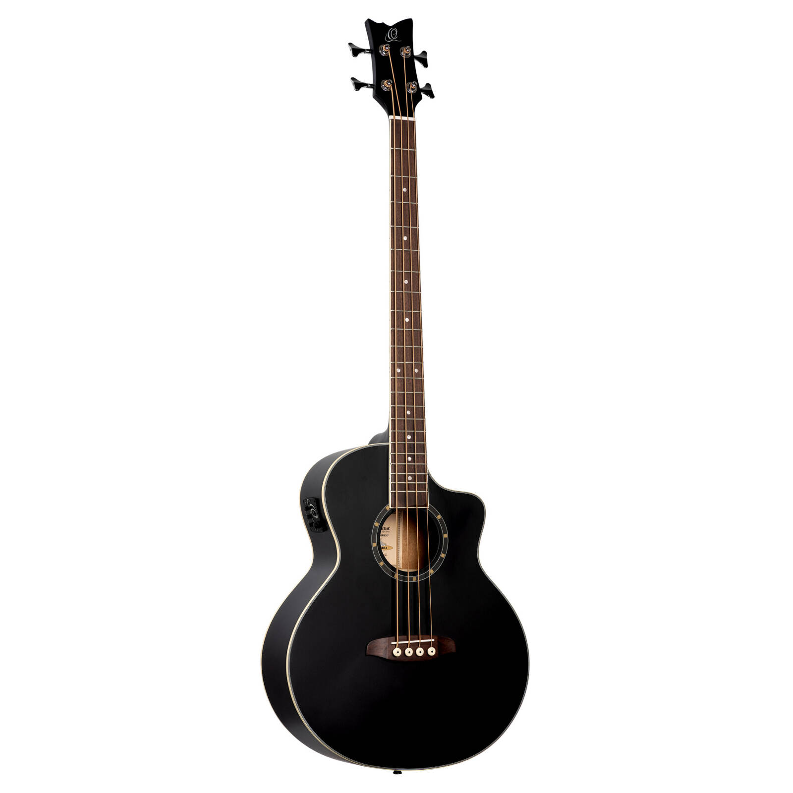 Gitara basowa elektroakustyczna Ortega D7CE-SBK-4 czarna