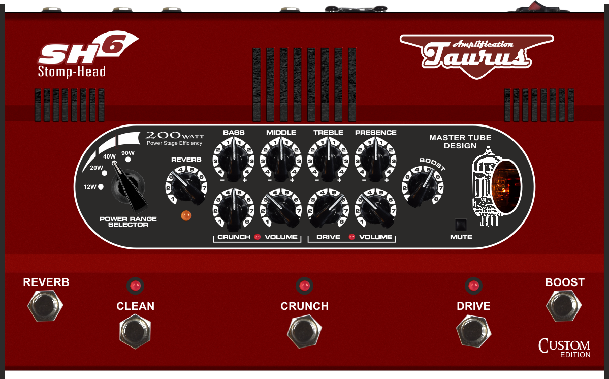 Wzmacniacz gitarowy lampowy 200W Stomp-Head 6.CE Taurus