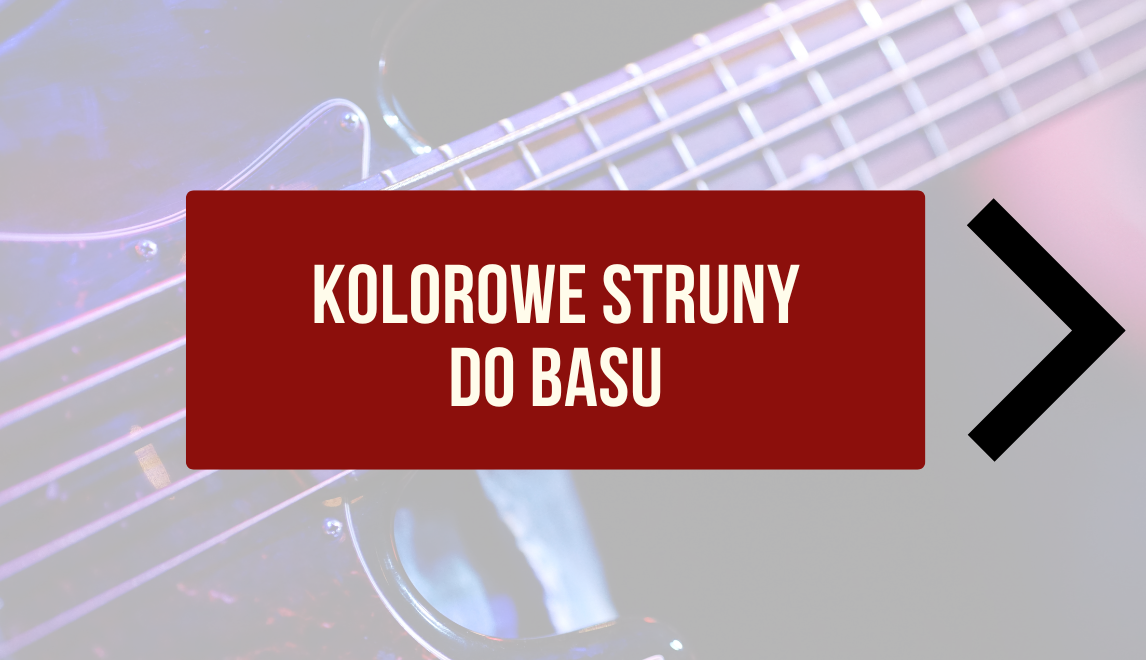 Kolorowe struny do gitary basowej