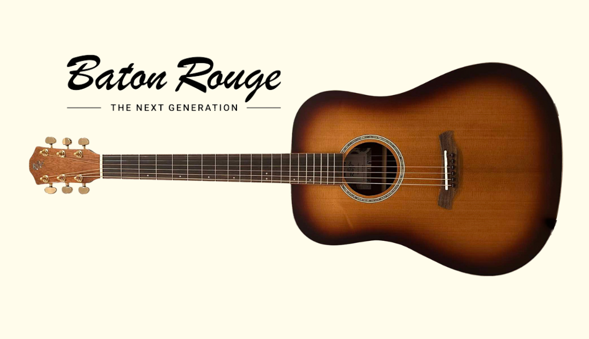 Jedyna w swoim rodzaju gitara akustyczna Baton Rouge TLA/D Sunburst Custom