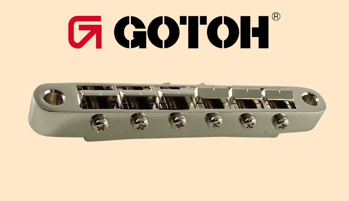 Mostek gitarowy GOTOH GE104B – Precyzyjny Tune-O-Matic z Wykończeniem Niklowanym