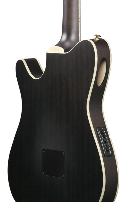 Gitara elektro-klasyczna Ibanez TOD10N-TKF Tim Henson Signature nylonowe struny Transparent Black Flat