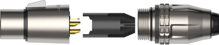 Wtyk XLR żeński 3-pin wodoodporny IP67 Roxtone RX3FWP-BG