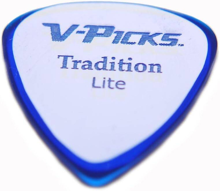 Akrylowa kostka do gitary 1,5mm V-picks Tradition Lite Sapphire Blue niebieska kostka do gitary