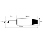 Wtyk jack mono 6,3mm Red's music J07 