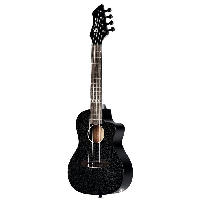 Ukulele koncertowe elektroakustyczne Ortega RUHZ-CE-SBK Horizon okoume czarne