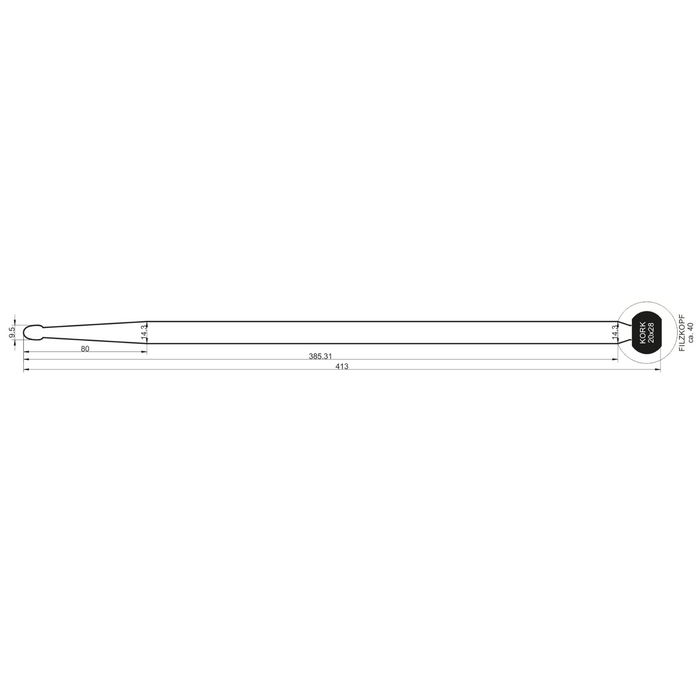Pałki do perkusji Rohema 5A MS Medium American Hickory 415mm