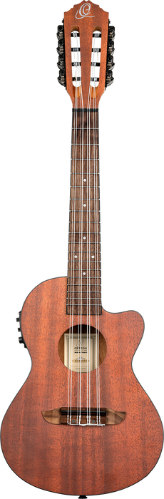 Ukulele tenorowe 8-strunowe elektroakustyczne Ortega RU4MM-CE-TE-8 Bonfire mahoń