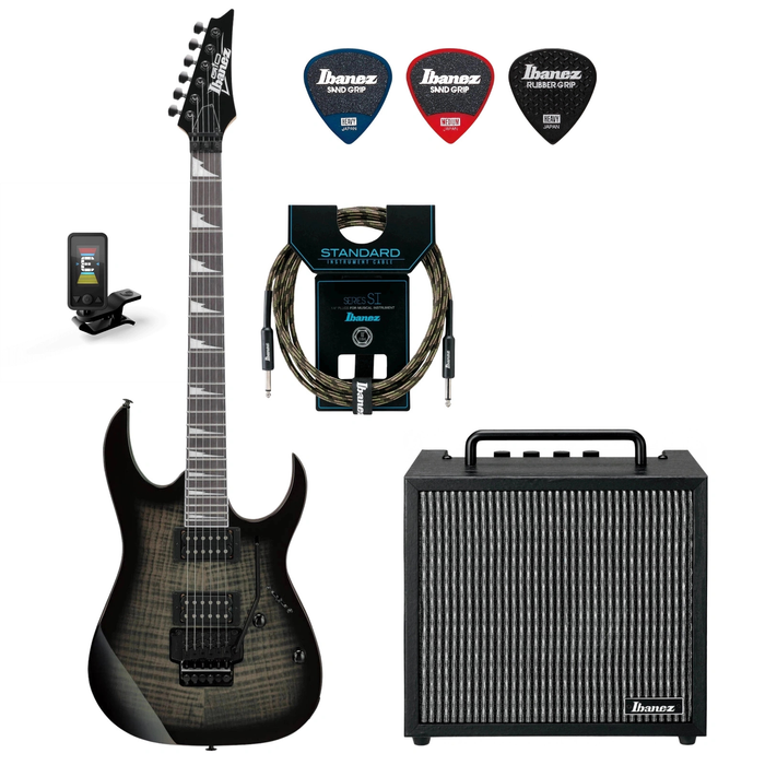 Zestaw gitara elektryczna Ibanez GRG320FA-TKS superstrat z combo Ibanez IBZ10GV2