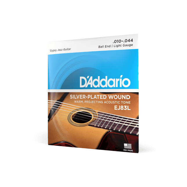 Struny do gitary akustycznej D'Addario EJ83L Light Ball End Gypsy Jazz 10-44
