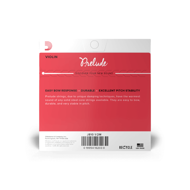 Struny do skrzypiec 1/2 D'Addario Prelude J810 1/2M