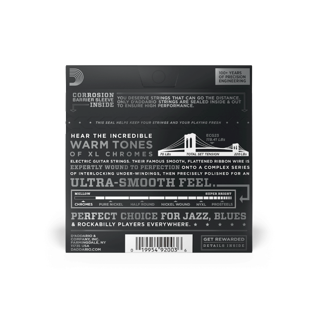 Struny do gitary elektrycznej D'Addario ECG23 Extra Light 10-48