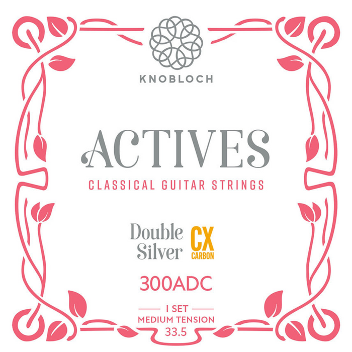 Struny do gitary klasycznej Knobloch Actives Double Silver CX Carbon 300ADC 24-43