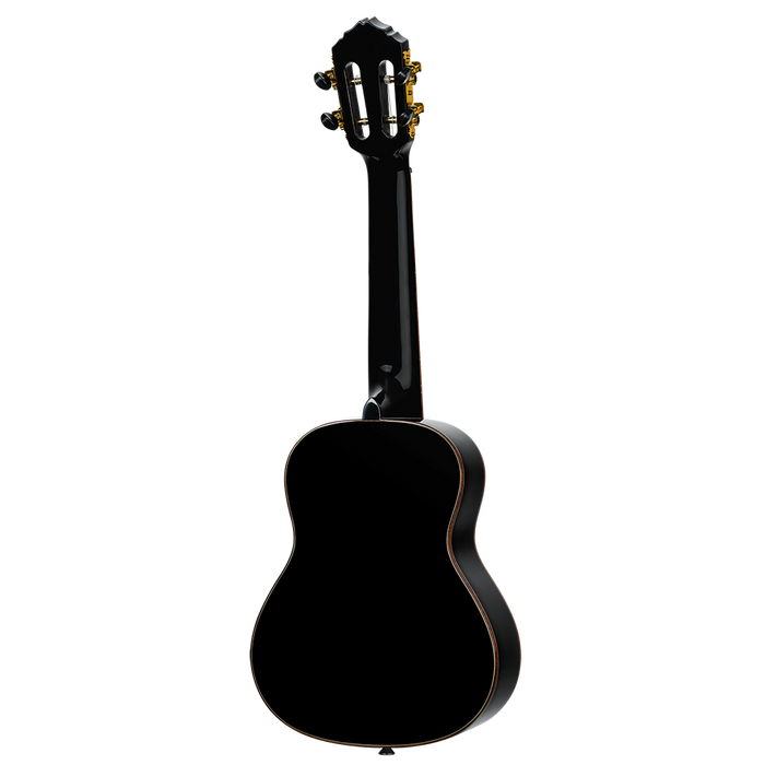 Ukulele koncertowe Ortega RUOX-CC Onyx czarne połysk świerk/mahoń + pokrowiec