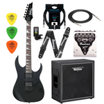 Gitara elektryczna Ibanez GRG121DX-BKF GIO Black Flat + wzmacniacz i kolumna z akcesoriami