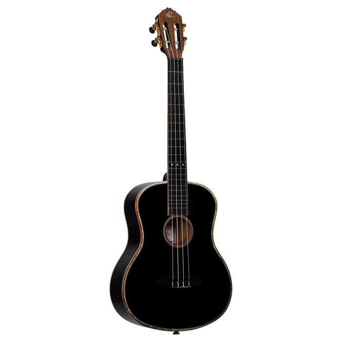 Ukulele barytonowe Ortega RUOX-BA Onyx czarne połysk świerk/mahoń + pokrowiec
