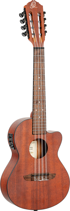 Ukulele tenorowe 8-strunowe elektroakustyczne Ortega RU4MM-CE-TE-8 Bonfire mahoń