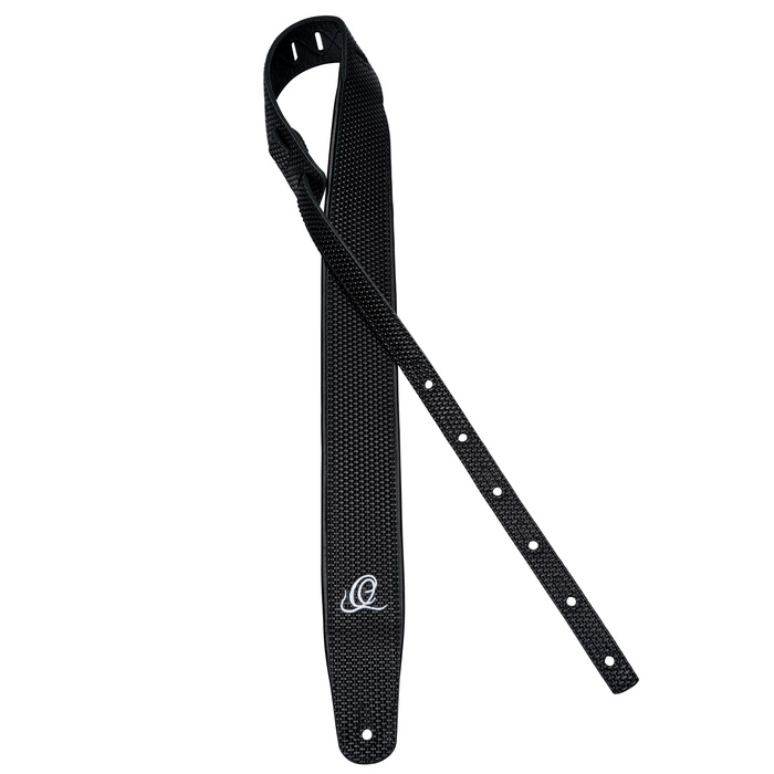 Pas do gitary skórzany Ortega OSCU-4 Black Braid czarny