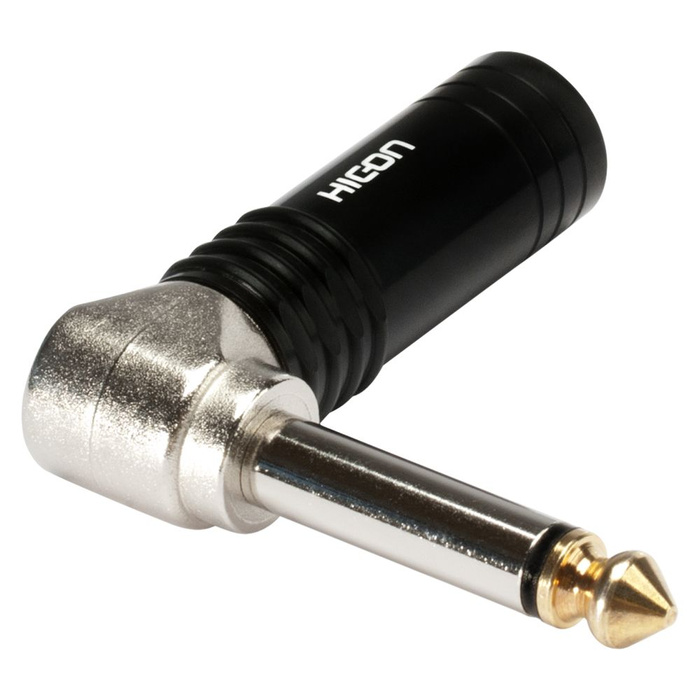 Hicon HI-J63MA04 wtyk kątowy 6.3mm mono z pozłacanym pinem