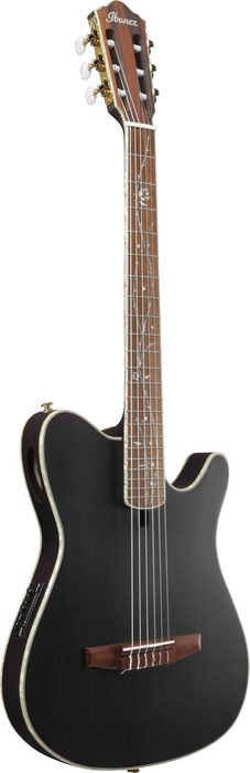 Gitara elektro-klasyczna Ibanez TOD10N-TKF Tim Henson Signature nylonowe struny Transparent Black Flat