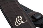 Pas do gitary skórzany Ortega OSCU-1 Dark Brown Croco ciemnobrązowy