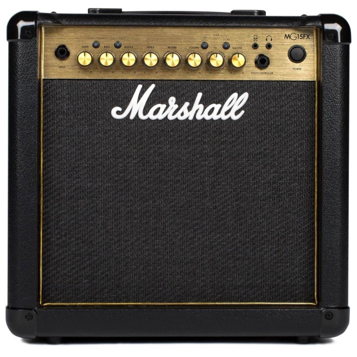 Zestaw gitara elektryczna Ibanez GRG121DX-BKF z combo Marshall MG15GFX Gold + akcesoria