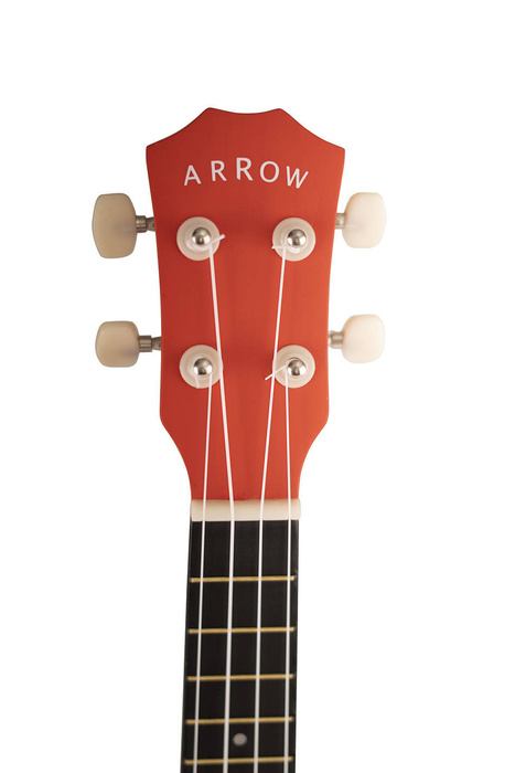 Zestaw ukulele sopranowe czerwone z pokrowcem + akcesoria Arrow PB10 R2 Soprano Red