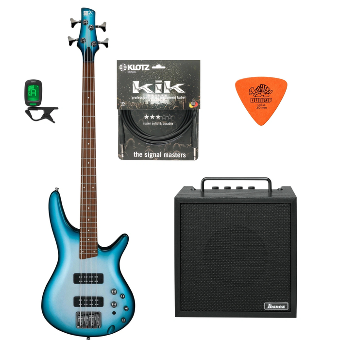Zestaw gitara basowa Ibanez SR300E-DOT z combo Ibanez IBZ10BV2 i akcesoriami