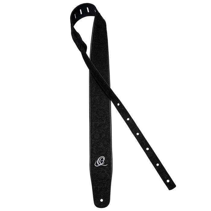 Pas do gitary skórzany Ortega OSBY-1 Byzantine Black czarny