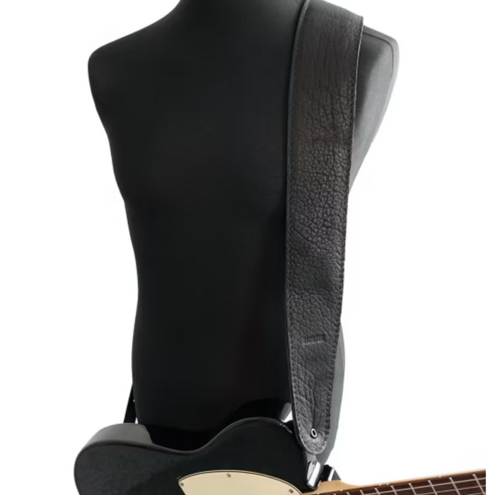 Pas do gitary Richter Luxury Bullneck Wild Black czarny skórzany