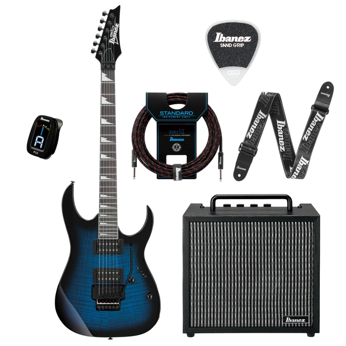 Zestaw gitara elektryczna Ibanez GRG320FA-TBS superstrat z combo Ibanez IBZ10GV2