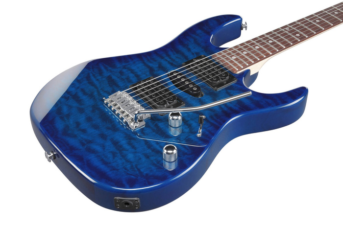 Zestaw gitara elektryczna Ibanez GRX70QA-TBB z dedykowanym pokrowcem Ibanez IGB540-BK
