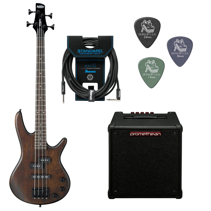 Gitara basowa Ibanez GSRM20B-WNF GIO Walnut Flat z combo Ibanez P20