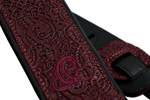 Pas do gitary skórzany Ortega OSBY-5 Byzantine Bordeaux bordowy