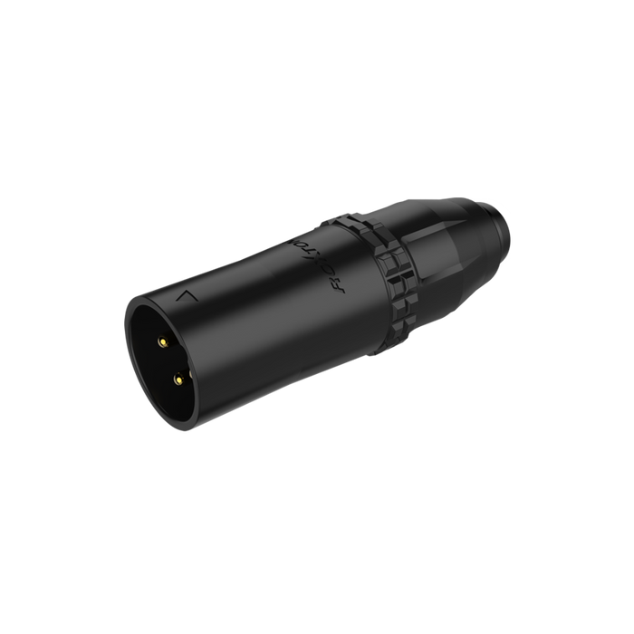 Wtyk XLR męski 3-pin wodoodporny IP67 Roxtone RX3MWP-BG
