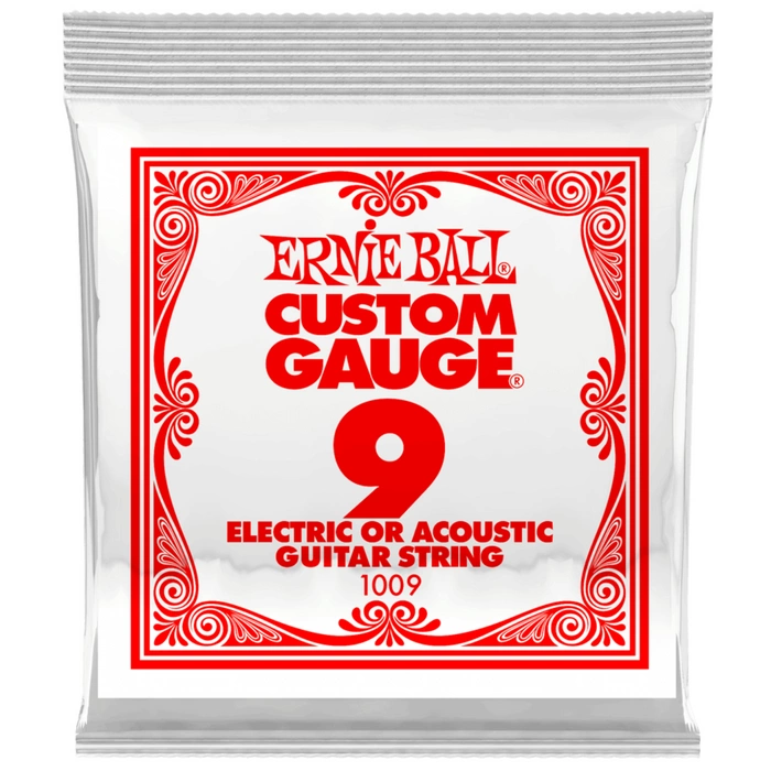 ERNIE BALL Plain Steel Single .009 struna do gitary elektrycznej lub akustycznej