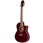 Gitara elektroklasyczna Ortega RCE138-T4STR bordowa 4/4 z pokrowcem