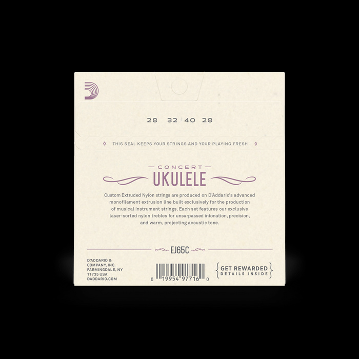 D'Addario EJ65C struny do ukulele CONCERT Ukulele Set