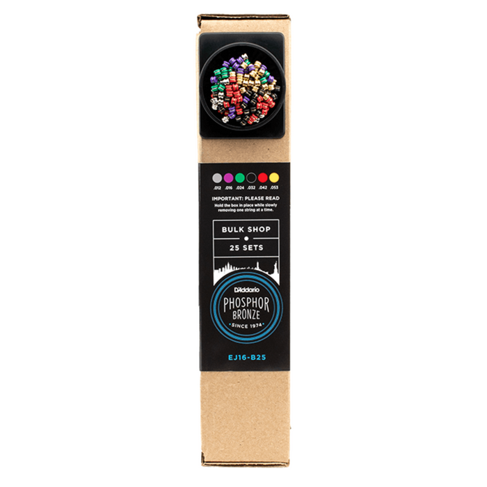 Zestaw bulk struny do gitary akustycznej D'Addario EJ16-B25 Light 25PACK 12-53