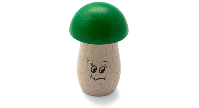 Grzechotka grzyb Rohema 61643 Mushroom Shaker Low dla dzieci 1+ drewno zielone