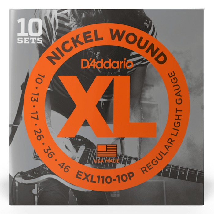 Struny do gitary elektrycznej D'Addario EXL110-10P XL Nickel Wound Regular Light 10PACK 10-46